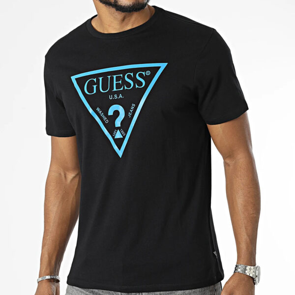 t-shirt reflective logo pe 23 guess
