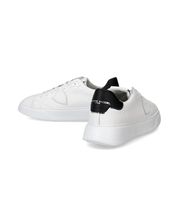 sneaker bassa temple uomo - bianco e nero philippe model pe24. art. btlu v007