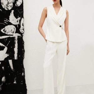 Pantaloni dritti a vita alta cavallo marella ai 24.25.