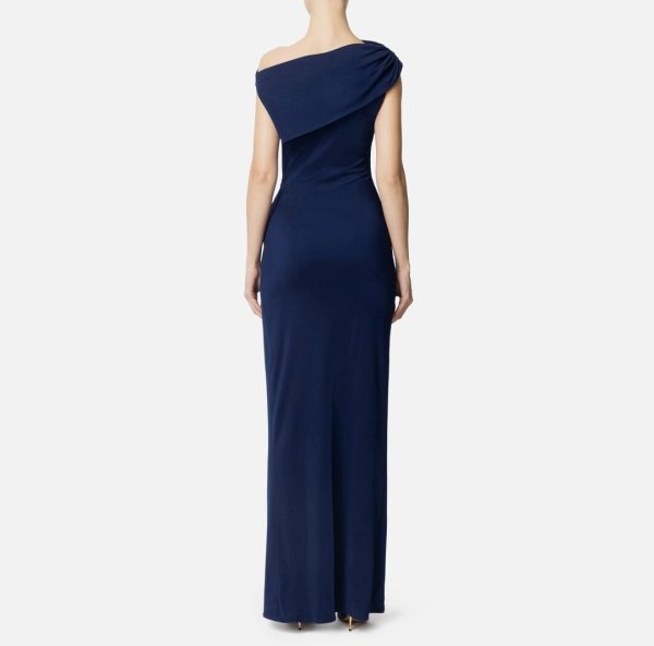 Abito Red Carpet asimmetrico in jersey abr0551e2 elisebetta frachi pe25