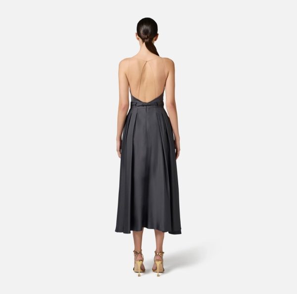Body in lycra con spalline in tulle bo03051e2 elisebetta frachi pe25