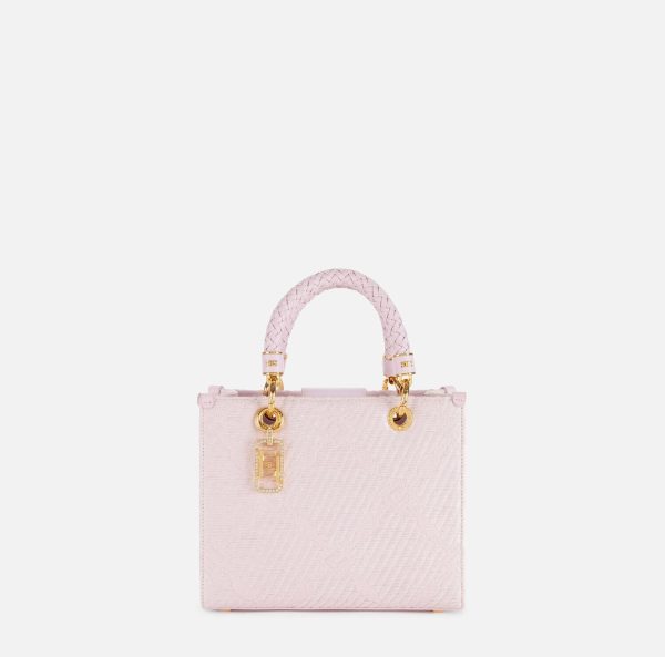 Tote piccola in jacquard con charms bs13a51e2 elisebetta frachi pe25