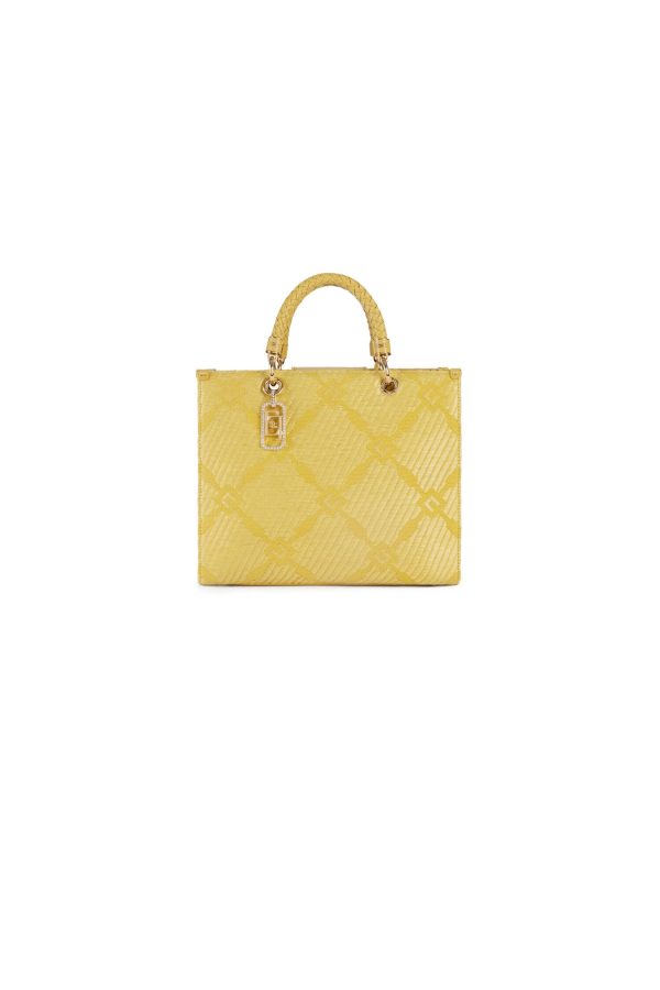 Tote piccola in jacquard con charms bs13a51e2 elisebetta frachi pe25