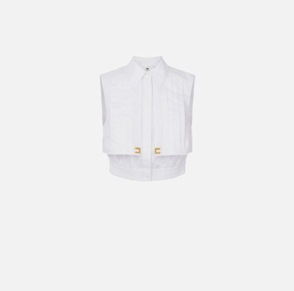 Camicia cropped in popeline con mantellina ca05351e2 elisebetta frachi pe25