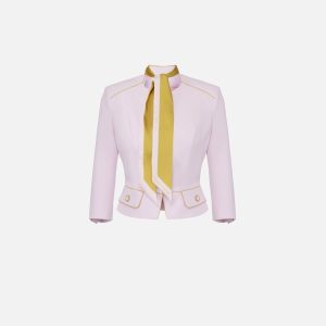 Giacca in crêpe con foulard bicolore git5151e2 Elisabetta Franchi pe25