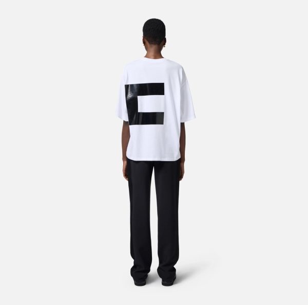T-shirt in jersey con macro logo ma02651e2 elisebetta frachi pe25