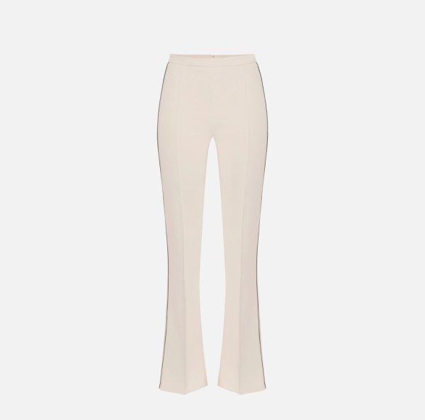 Pantaloni in crêpe con piping a contrasto pa08451e2 elisebetta frachi pe25