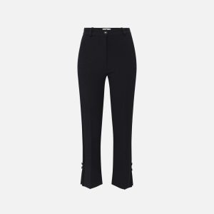 Pantaloni smoking in crêpe con bande in raso pa08651e2 Elisabetta Franchi pe25