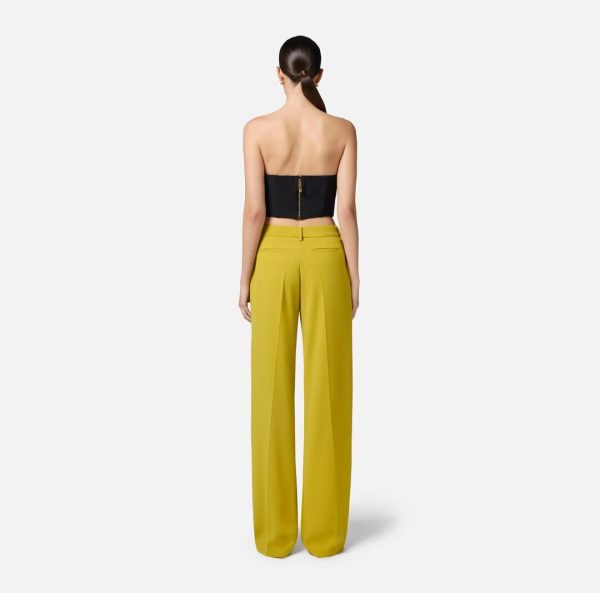 Top in crêpe fluido con decorazione gioiello to01851e2 elisebetta frachi pe25