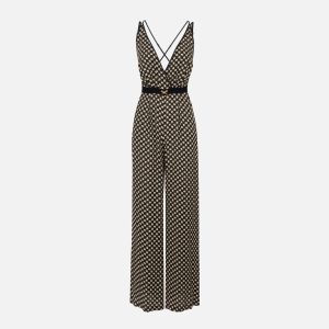 Tuta in georgette con stampa a rombi tu03551e2 elisebetta frachi pe25