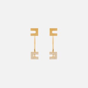 Orecchini a semicerchio in ottone con strass or56m52e2 elisebetta frachi pe25