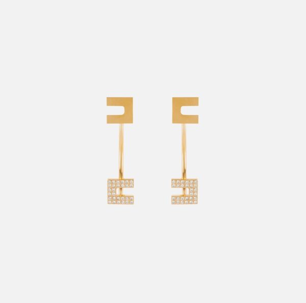 Orecchini a semicerchio in ottone con strass or56m52e2 elisebetta frachi pe25