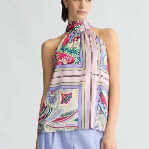 Top in raso stampato liu jo pe 25 art. wa5394