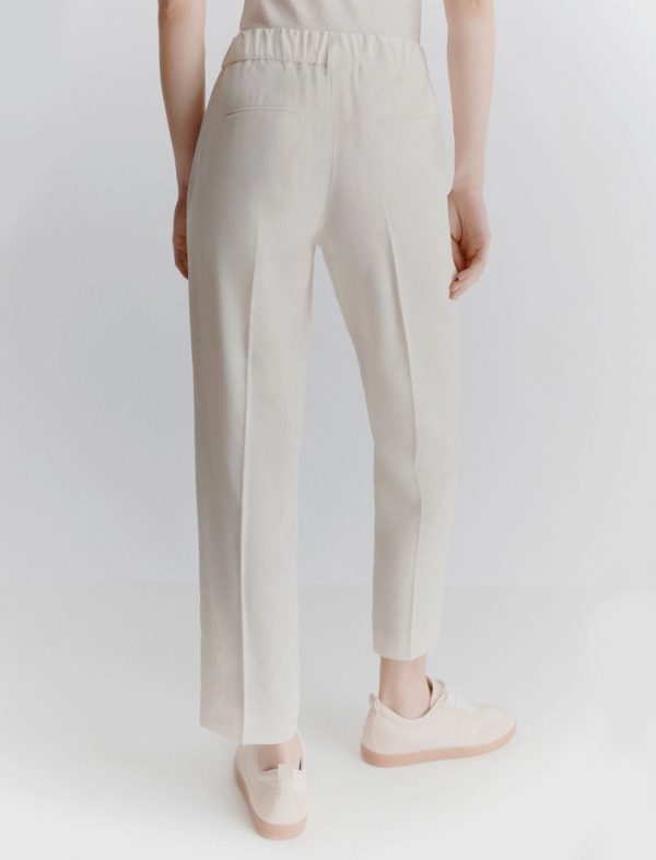 Pantalone slim in viscosa e lino stretch arles marella pe 25