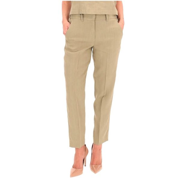 Pantalone slim in viscosa e lino stretch arles marella pe 25