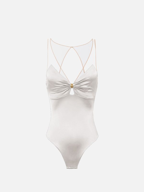 Body in lycra con spalline in tulle bo03051e2 elisebetta frachi pe25
