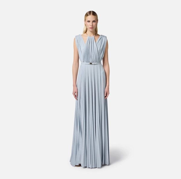 Abito Red Carpet in jersey lurex con cintura abr2152e2 elisebetta frachi pe25