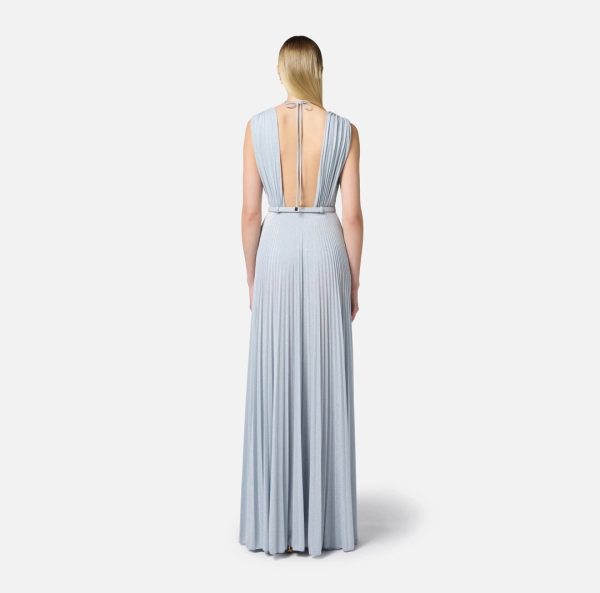 Abito Red Carpet in jersey lurex con cintura abr2152e2 elisebetta frachi pe25