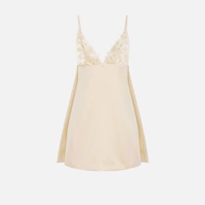 Abito in duchesse con fiori 3D Elisabetta Franchi AB73752E2