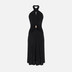 Abito in jersey leggero con scollo incrociato ab71952e2 elisebetta frachi pe25