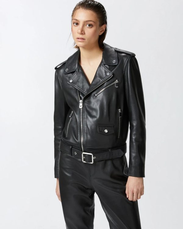 Giacca biker in morbida nappa Pinko pe 25 art. 103897