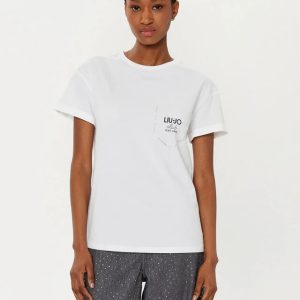 T- shirt con strass liu jo pe 25 art. wa5145