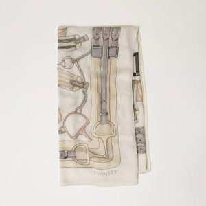 Kefia con stampa a catena twin set pe25 art. 251ta4270
