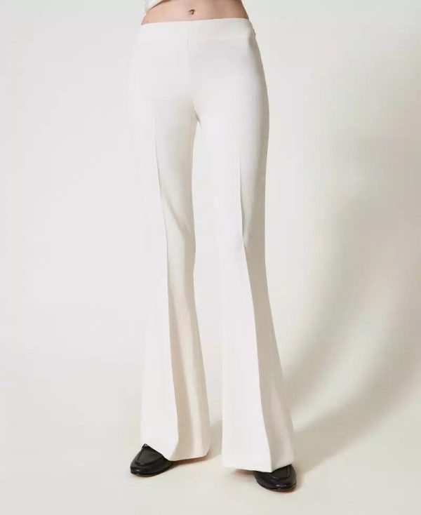 Pantalone flare in crèpe fluido twin set pe25 art. 251tp2105