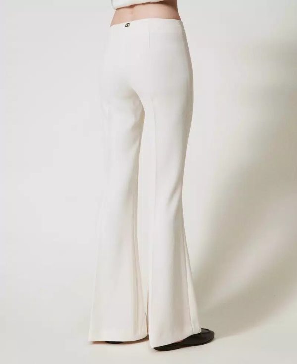 Pantalone flare in crèpe fluido twin set pe25 art. 251tp2105