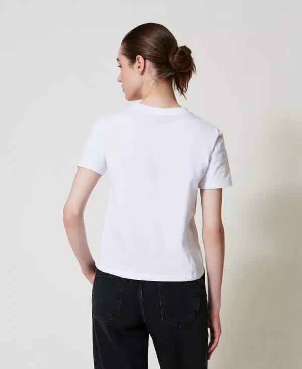 T-shirt ricamata twin set pe25 art. 251tp2072