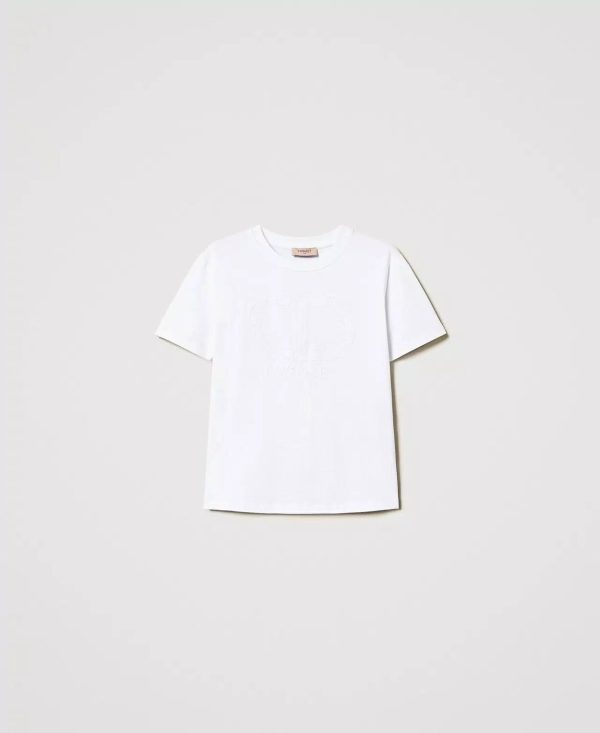 T-shirt ricamata twin set pe25 art. 251tp2072