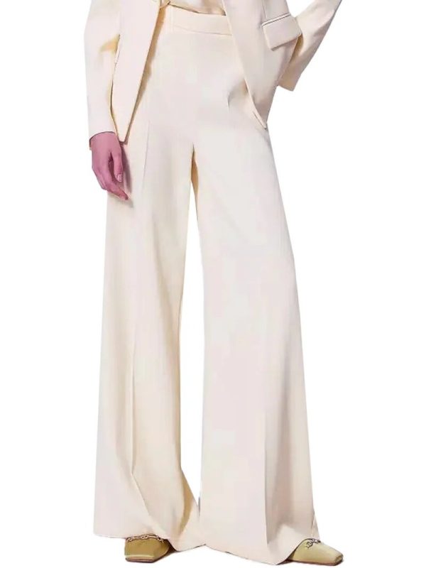 Pantalone a palazzo in crèpe fluido twin set pe25 art. 251tp2102