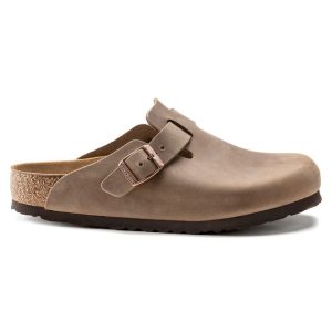 Boston Tabacco Brown Oiled Leather Birkenstock Sandali 960813PE25.