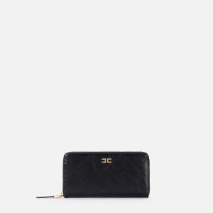 Portafoglio con zip e logo Elisabetta Franchi PF88A52E2