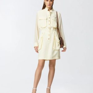 Abito corto a camicia con tasche Pinko pe 25. mod. benvenuto art. 105019