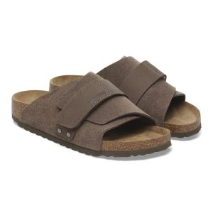 Kyoto Concrete Gray Suede Leather nubuck Birkenstock Sandali 1029138 PE25.