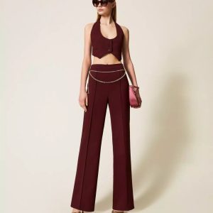 Pantalone Flare C/nervature Twin Set Pantaloni Donna 252TP2281 AI25.26.