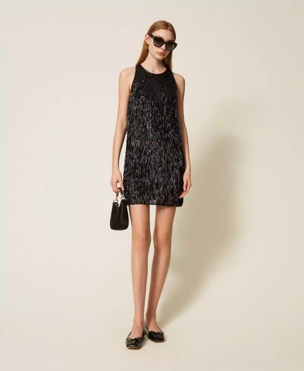 Mini Abito Con Paillettes e Canottiglie Twin Set Abiti 252TP2370AI25.26.