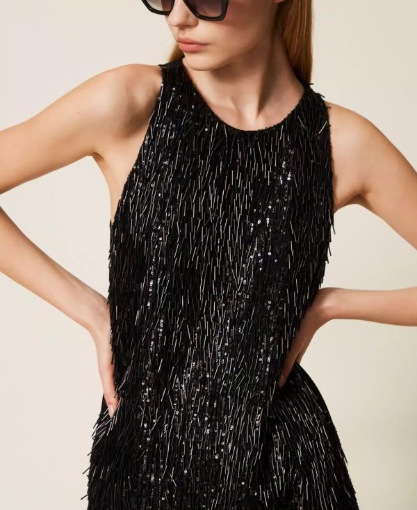 Mini Abito Con Paillettes e Canottiglie Twin Set Abiti 252TP2370AI25.26.