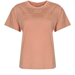 t-Shirt M/c Stampa Flock All Over Twin Set t-Shirt Donna 252TP2055AI25.26.