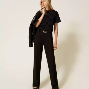 Pantalone Flare C/cintura Twin Set Pantaloni Donna 252TP2602AI25.26.