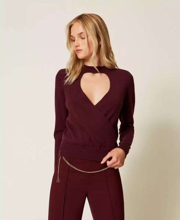 Maglia Incrociata Viscosa Stretch Twin Set Maglie Donna 252TP3060AI25.26.