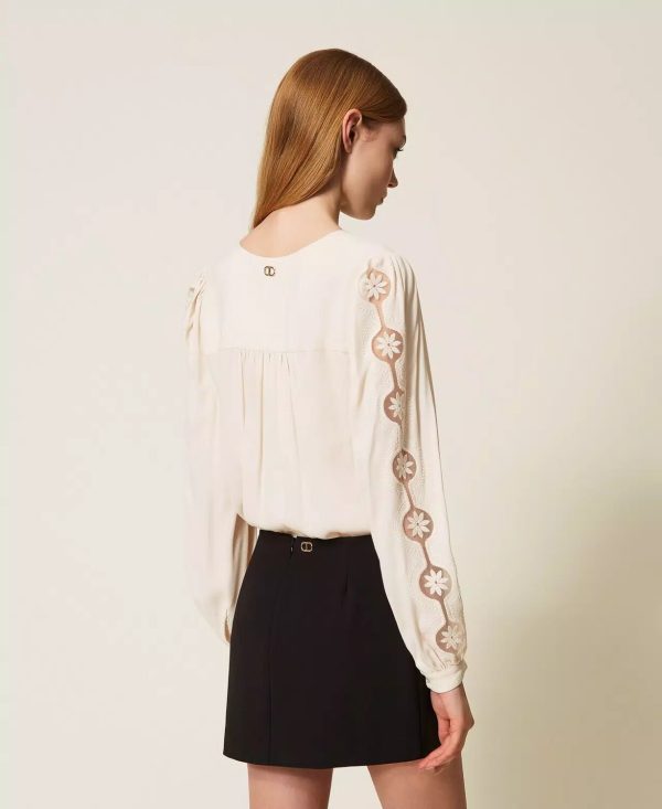 Blusa M/l Con Ricamo Twin Set Bluse Donna 252TP2151 AI25.26.