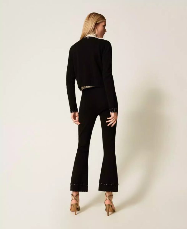 Pantalone Lungo C/applicazioni Hot Fix Twin Set Pantaloni Donna 252TP3273AI25.2