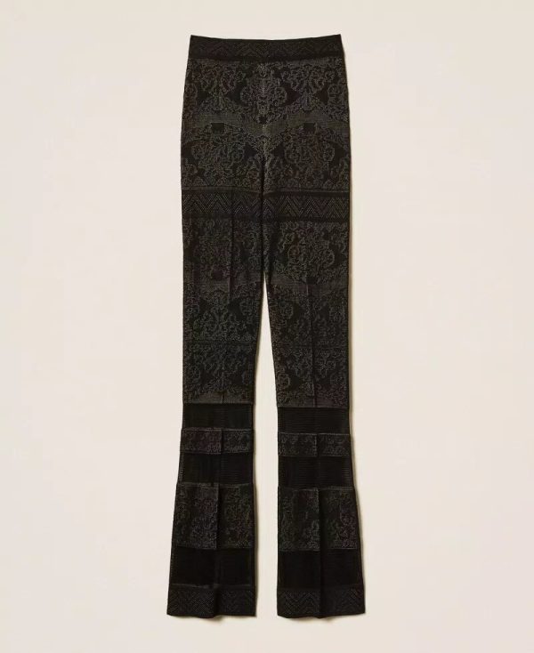 Pantalone In Maglia Traforato Double Twin Set Pantaloni 252TP3383AI25.26.