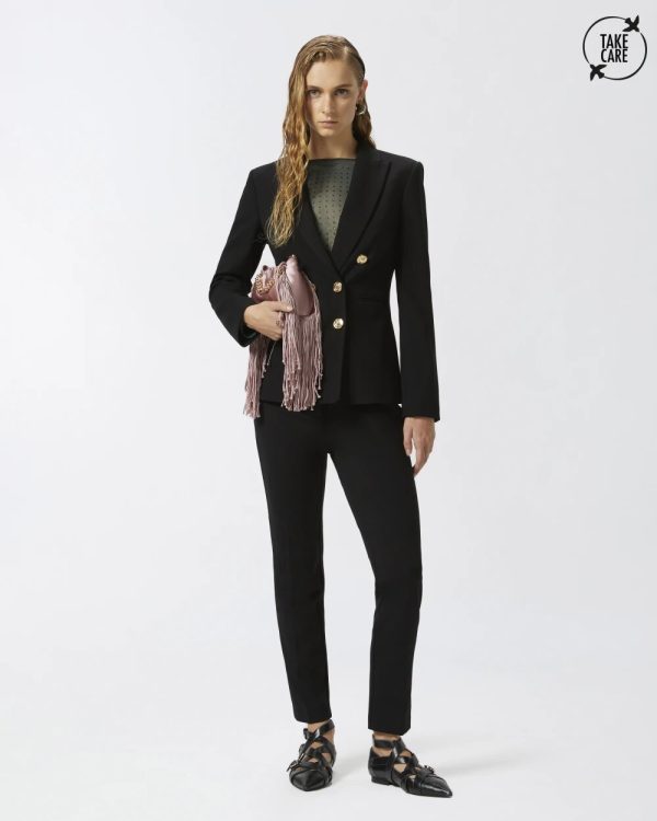 Bello Pantalone Punto Stoffa Pinko Pantaloni Donna 100155A24DAI25.26.