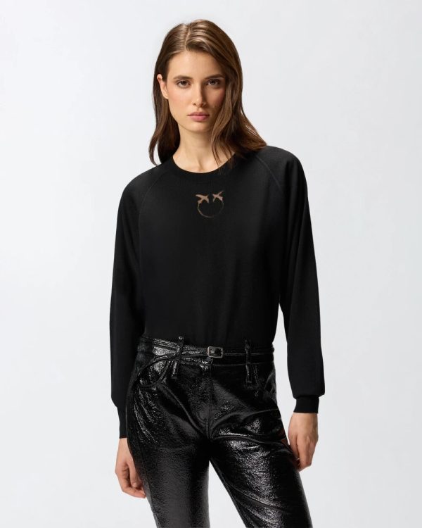 Lanzarote Maglia Lana Logo In Pinko Maglie Donna 105417A18M AI25.26.