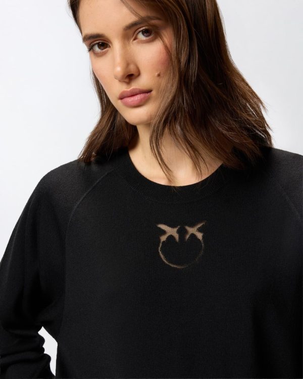 Lanzarote Maglia Lana Logo In Pinko Maglie Donna 105417A18M AI25.26.