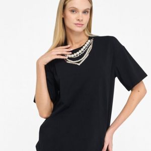 t-Shirt Con Accessorio Liu Jo t-Shirt Donna CF5063J0088AI25.26.