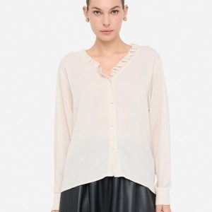Ecs Camicia Con Volant Liu Jo Camicie Donna CF5250TS869AI25.26.